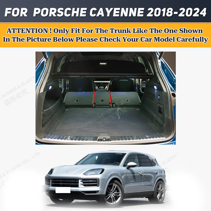 Tapete tronco do carro para porsche cayenne 2018 2019 2020 2021 2022 2023 2024 capa de carga traseira tapete almofada acessórios interiores