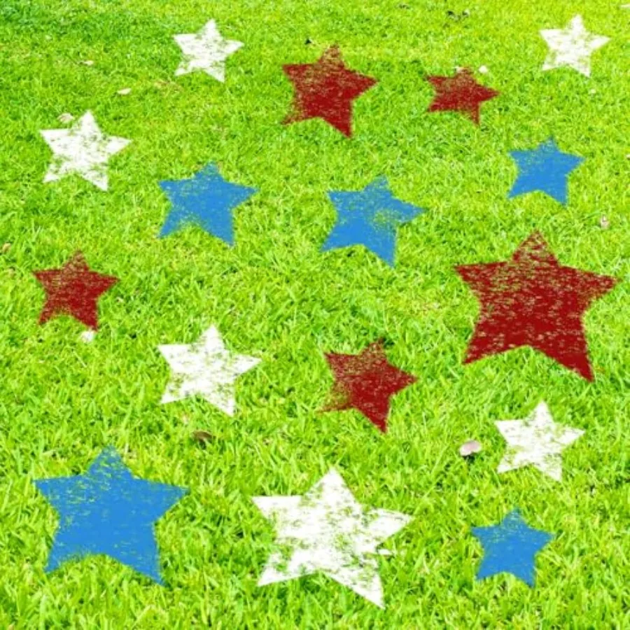 

3 Pcs Independence Day Large Star Stencil for Yard 250th Anniversary Star Stencils Crafts Reusable for Painting on Lawn, Wood,