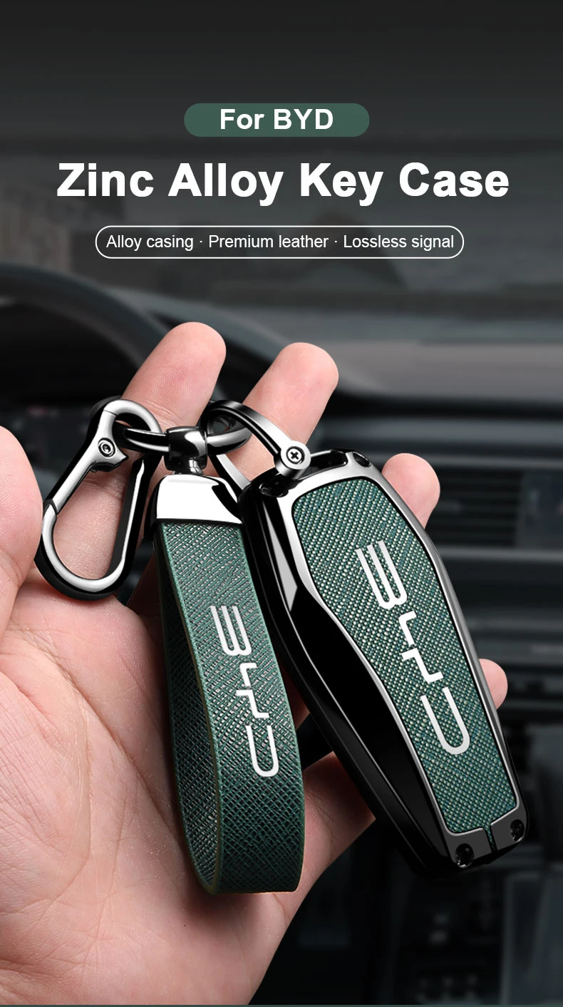 Autoschlüsselhülle für BYD Song Plus Pro gm-i 2022 2025 2026 Schlüsselanhänger Fernbedienung Schutzhülle Tasche Gehäuse Ringhalter – Detail 1