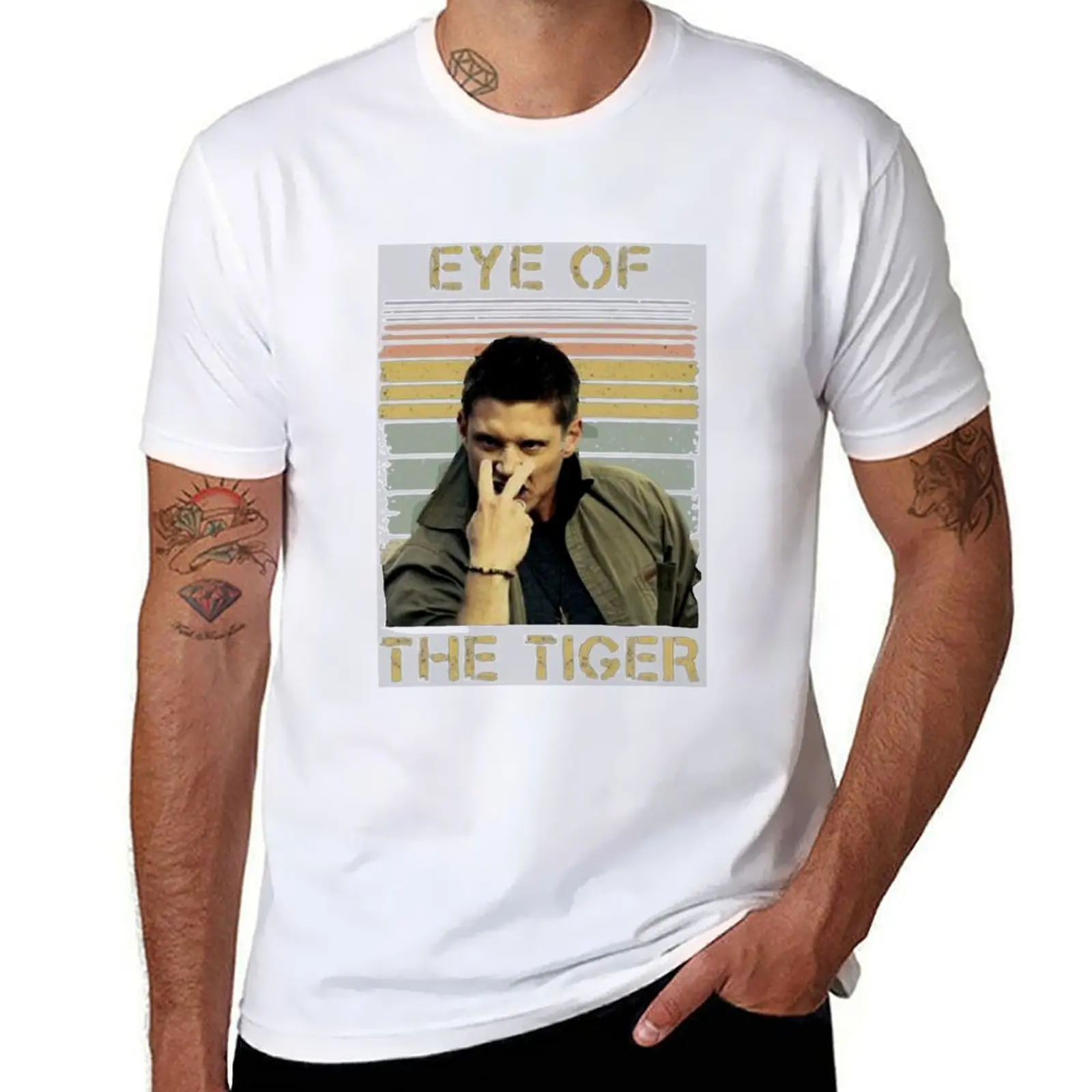 

Vintage Eye Of The Tiger Dean Winchester shirt T-Shirt essential t shirt funny t shirts cotton T-Shirt