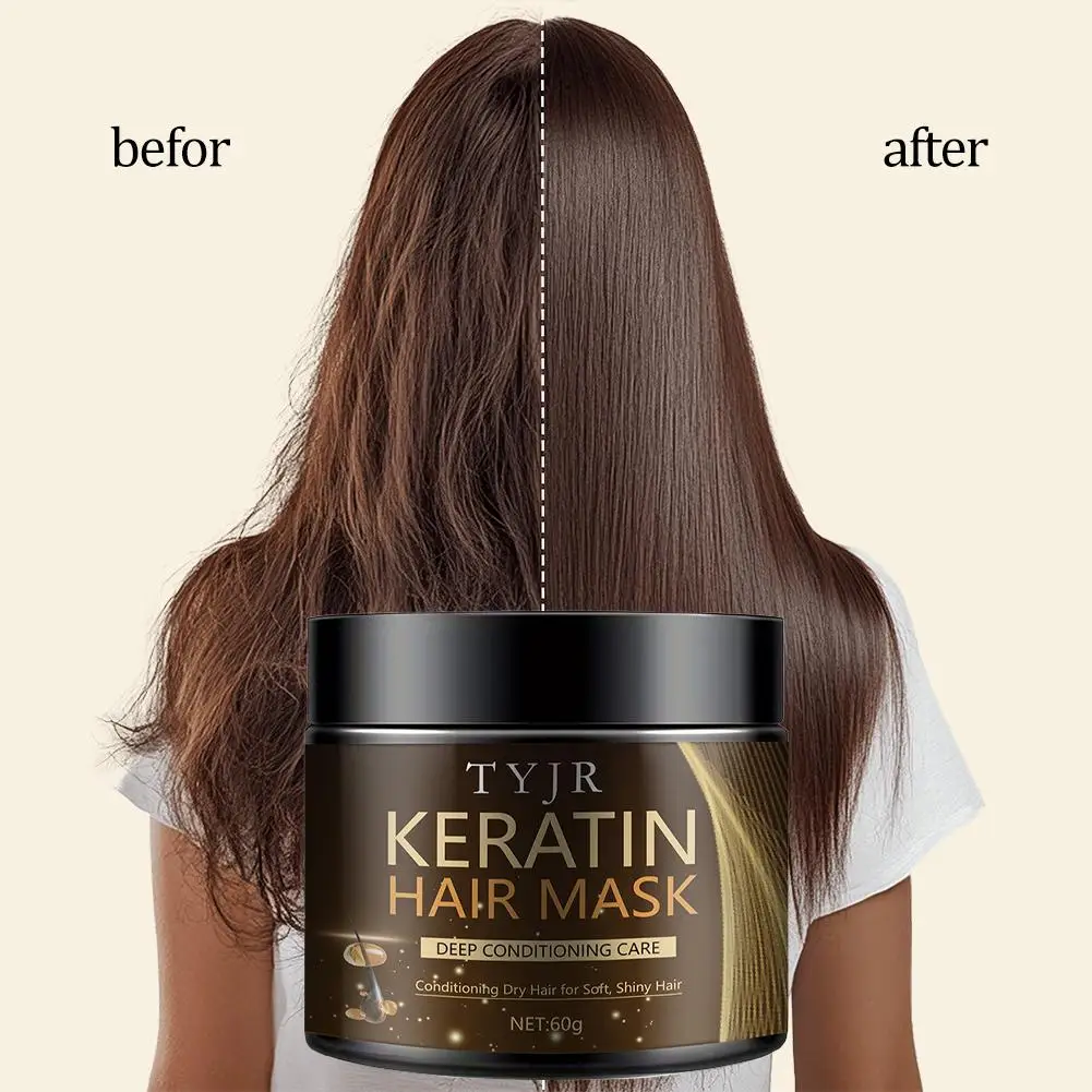 

Keratin Hair Mask Moisturizer Conditioner Soft Smooth Hair Mask Care Hair Repair Frizz Damaged Damaged Hair Care Collagen D5N5