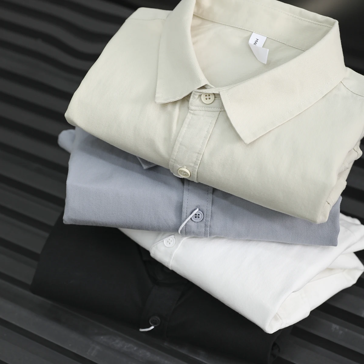 

Men's Casual Cotton irt Long Sve Pure Color Retro Workwear Sle Summer Busin Gentleman Commute irt
