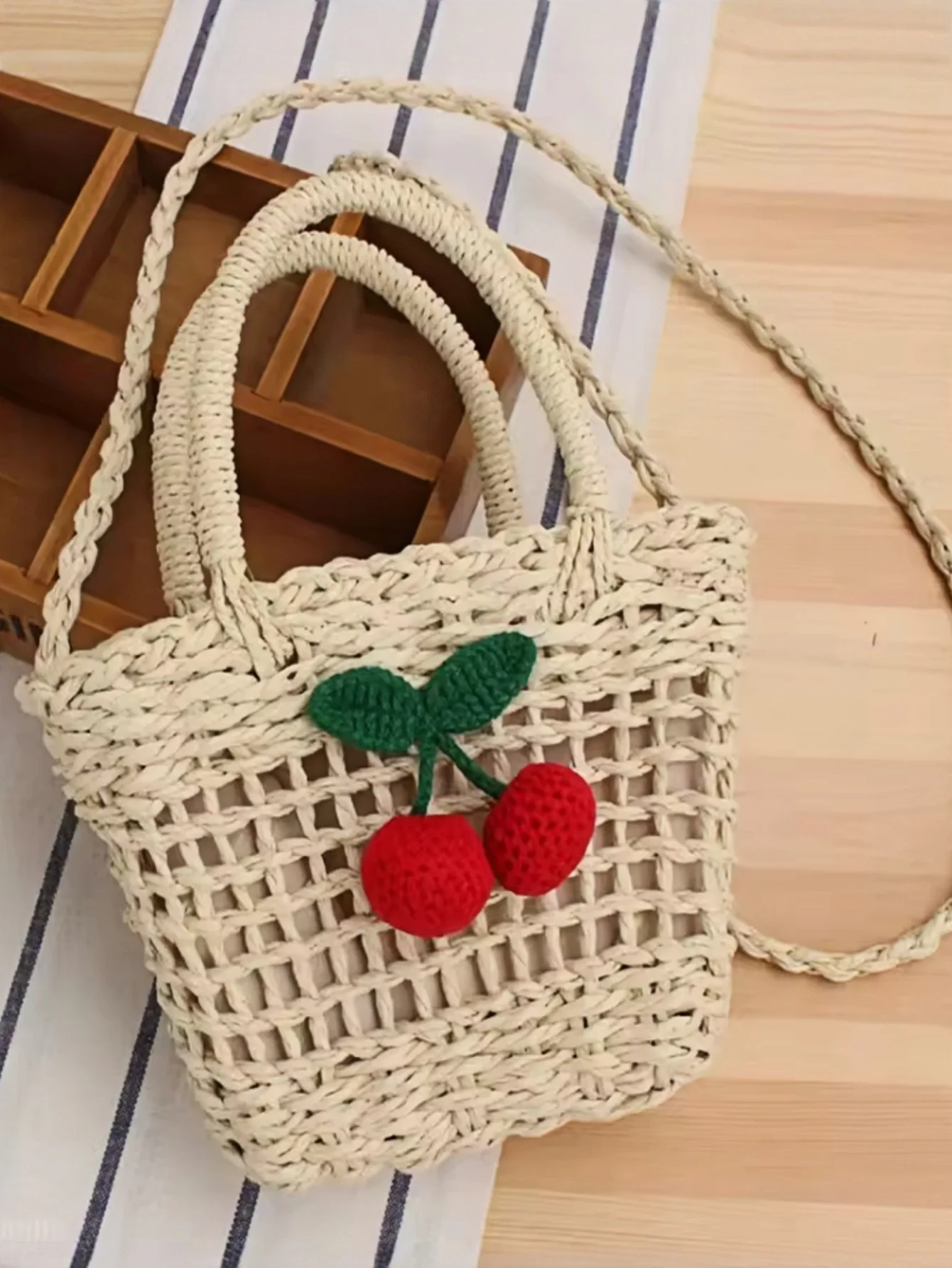 10/20 قطعة محبوك الكرز هوك النسيج DIY الحلي الحرفية لوازم الملابس قبعة الحذاء مفتاح سلسلة القرط ديكور قلادة الديكور