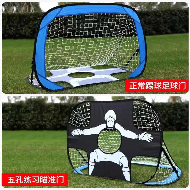 هدف كرة القدم المنبثق مع حقيبة حمل صافي آخر الصلب الكبار الأطفال داخلي حديقة قابلة للطي كرة القدم الهدف المحمولة كرة القدم صافي
