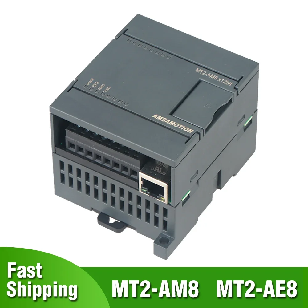 MT2-AM8 MT2-AE8 8AO PLC Acquisition Module Analog to Ethernet for S7 Modbus TCP RTU SMART200/300/1200/FX5U RS485 RJ45 Port