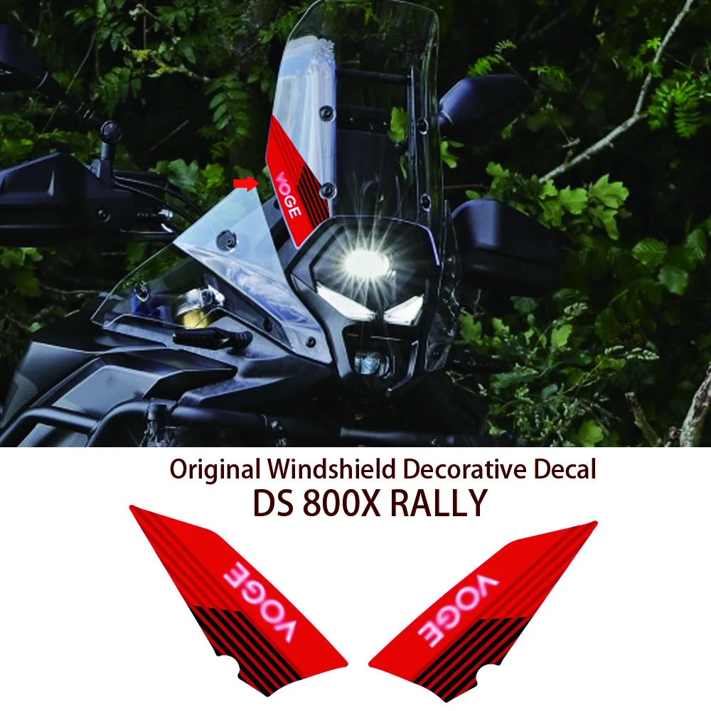 DS800X Original Windshield Decorative Decal for VOGE DS 800X RALLY DSX 800 ⁠⁠⁠⁠⁠⁠⁠Only suitable for original windshield DS 800X