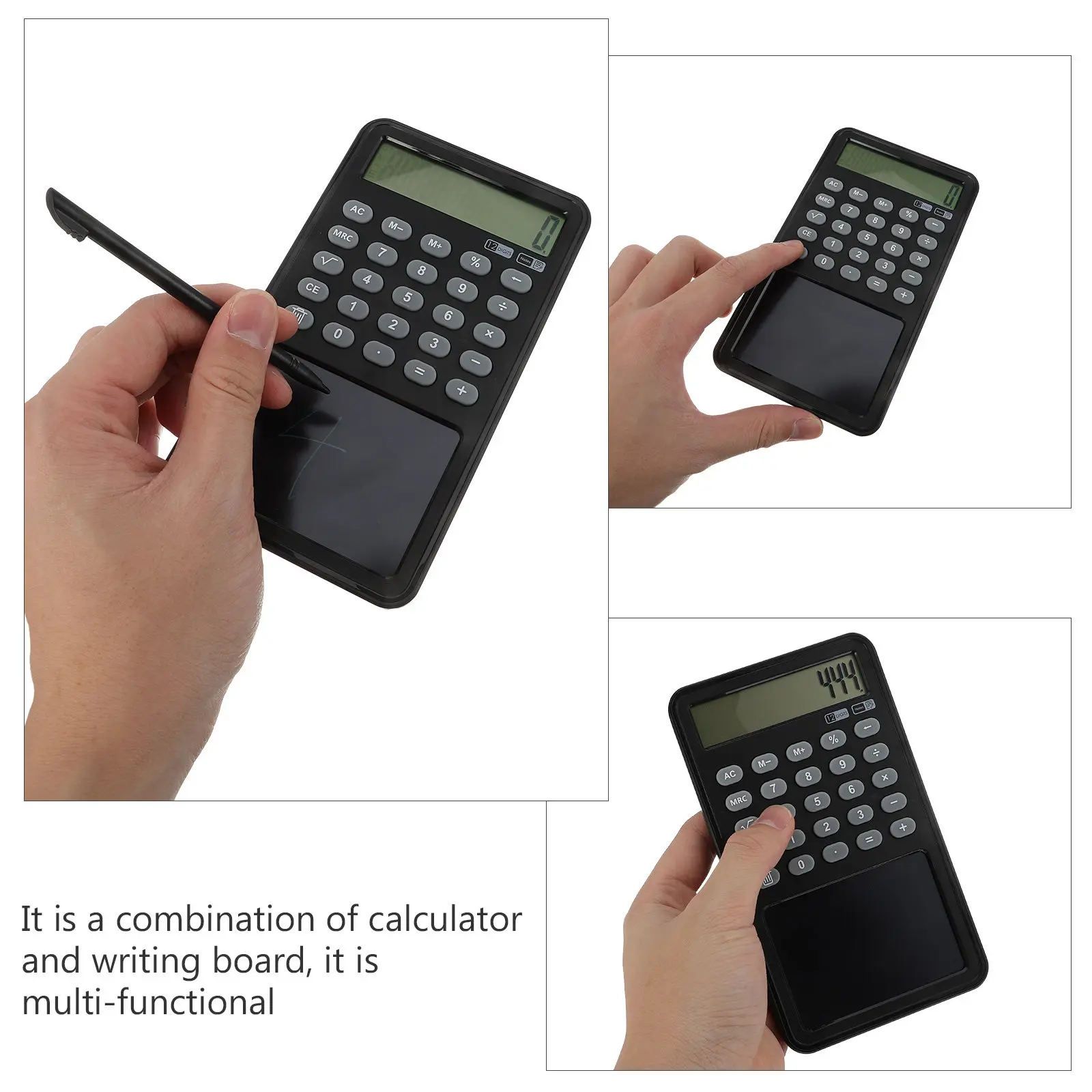 LCD Writing Tablet Calculator Large Screen Portable Desktop Calculator for Office School and Exams