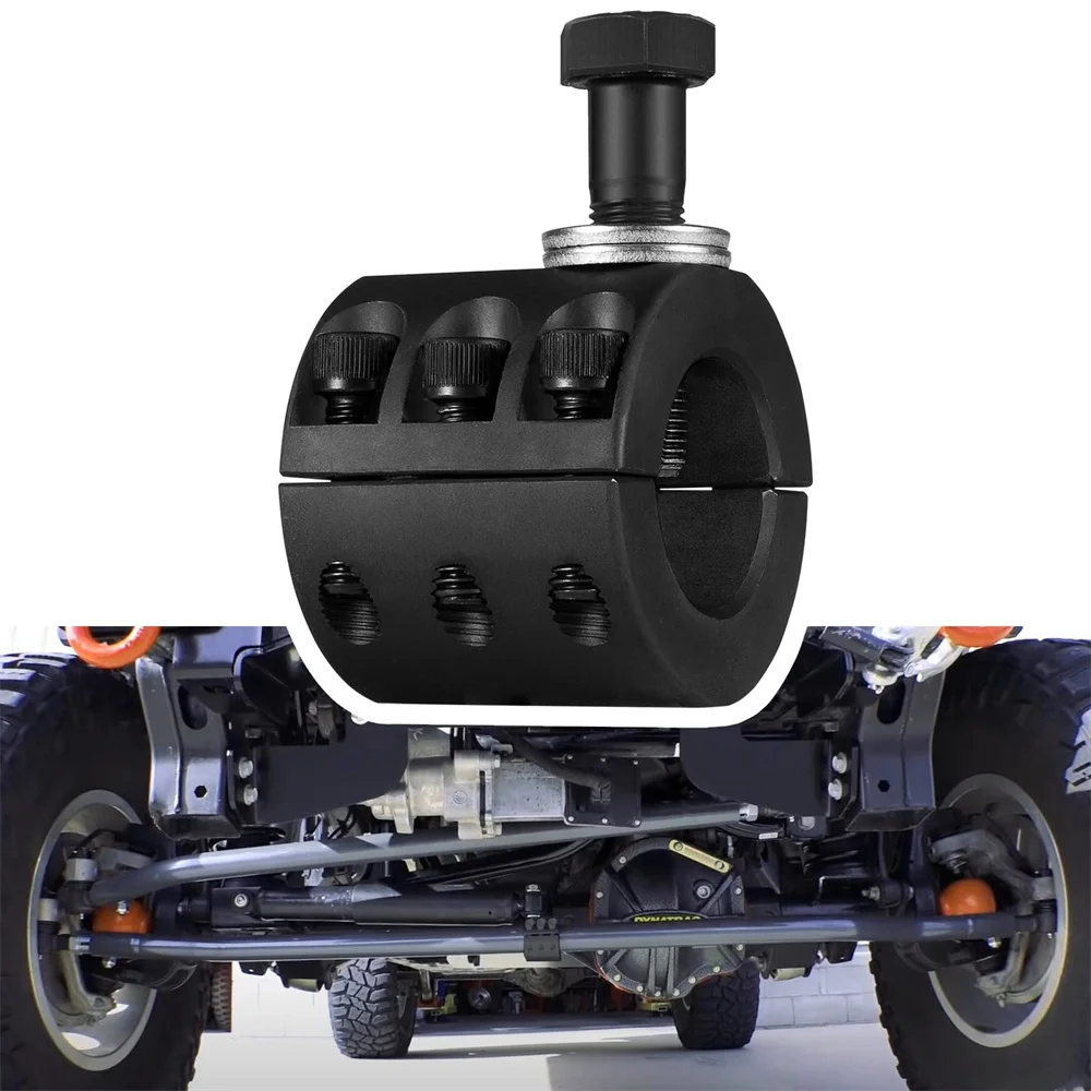 ANX Lenkungsstabilisator Spurstangenklemme für Jeep Wrangler JK TJ XJ ZJ MJ 2007-2018 mit 1-3/8 Zoll Durchmesser Spurstange (1-3/8' Außendurchmesser Rohr) – Detail 9