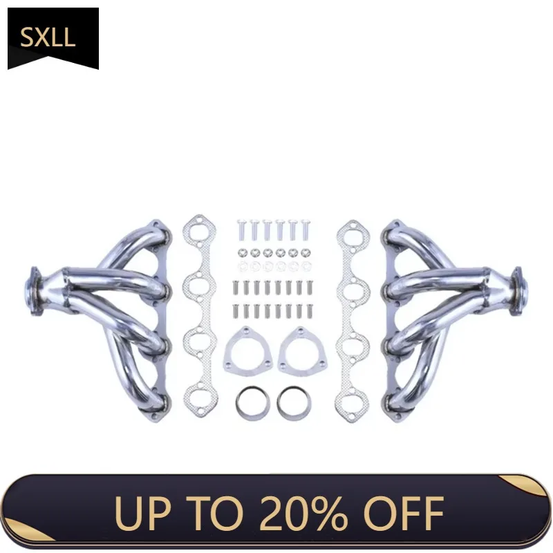 

SXLL289-302-351 V8 Exhaust Manifold and Washer Kit Stock Tube Stainless Steel SBC Small Block Manifold Header