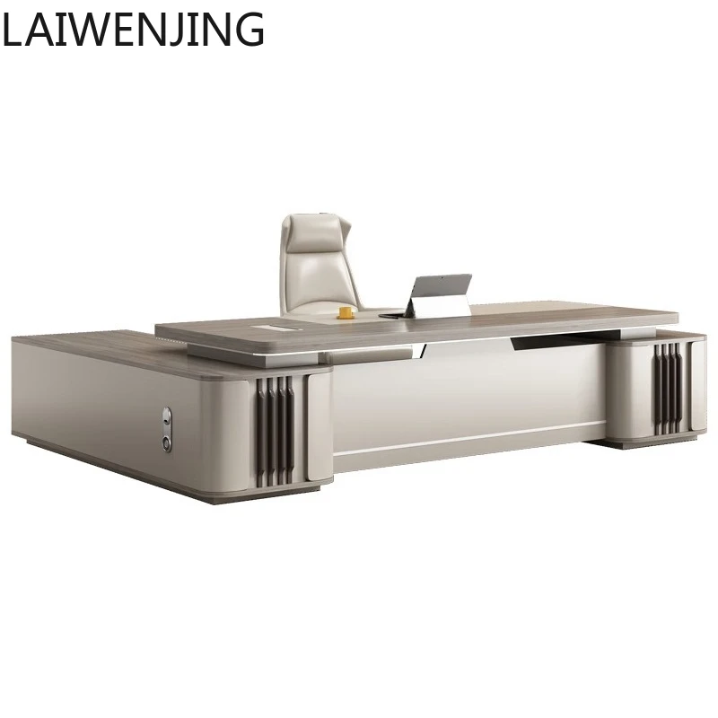

HLZ simple modern boss office desk and chair combination president desk office furniture single class desk