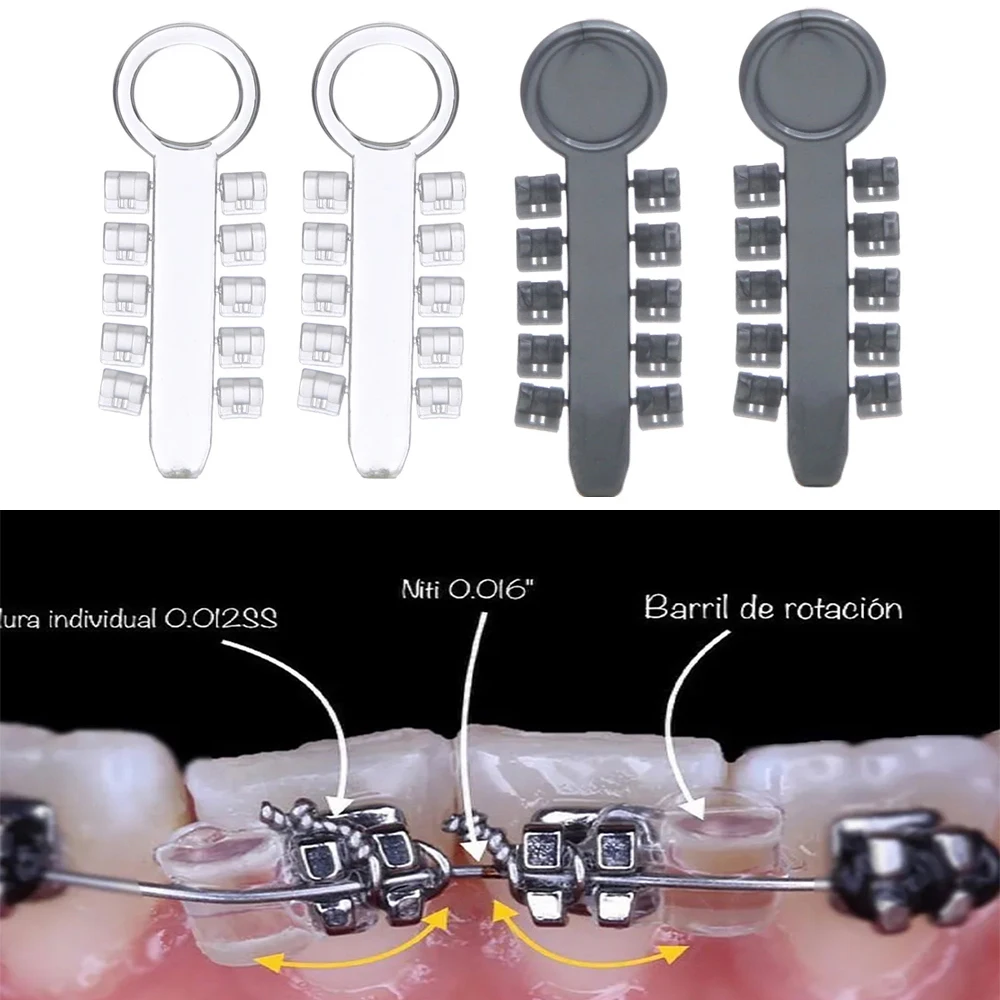 Dental Torsion Rotation Pad 2PCS Orthodontic Wedges For Archwire Brackets Braces Use Consumables Ligature Pad Power chain Tongue