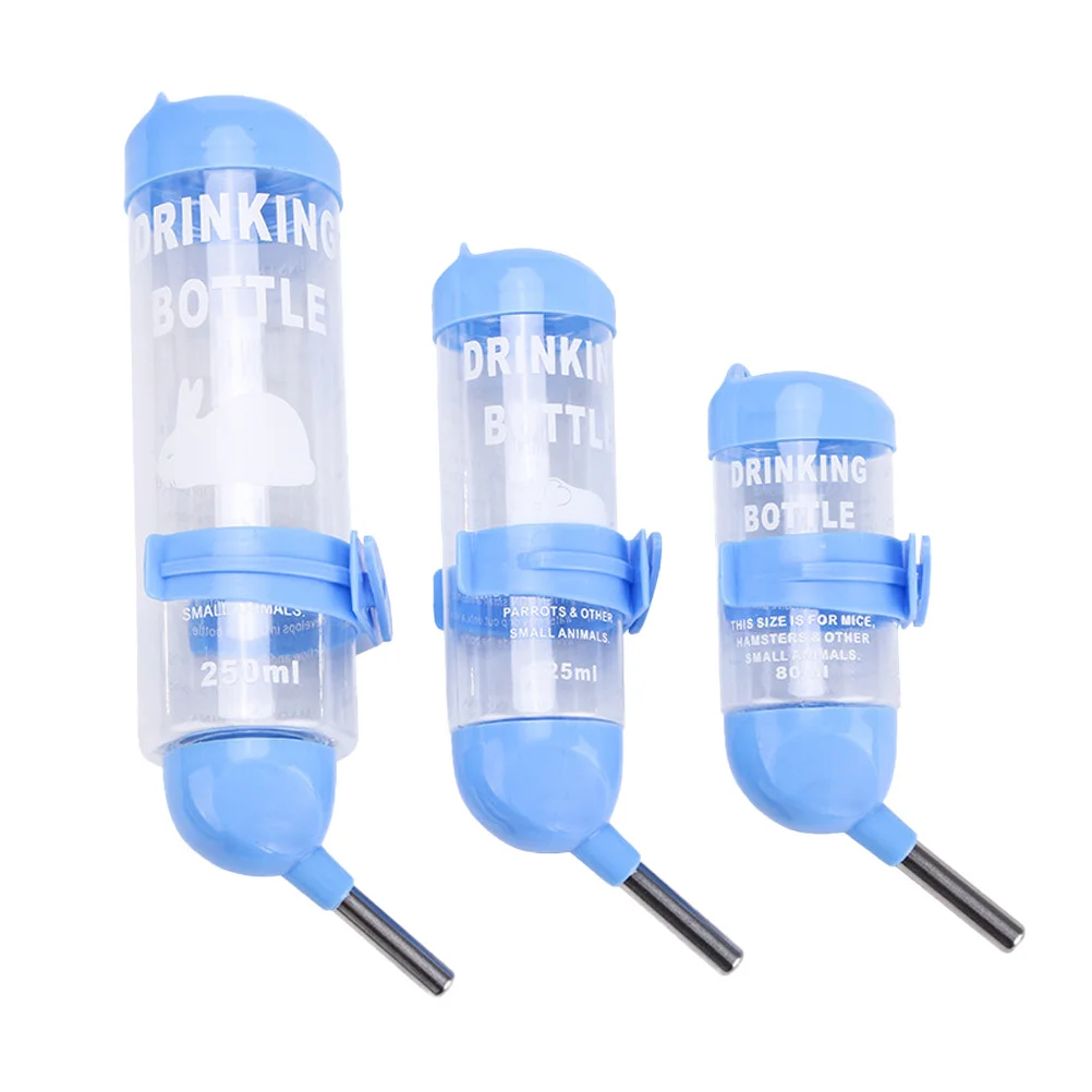 

3Pcs Round Head Pet Automatic Waterer Small Animal Drinking Bottle Cage Accessory No Leak Water Dispenser for Hamster Rabbit