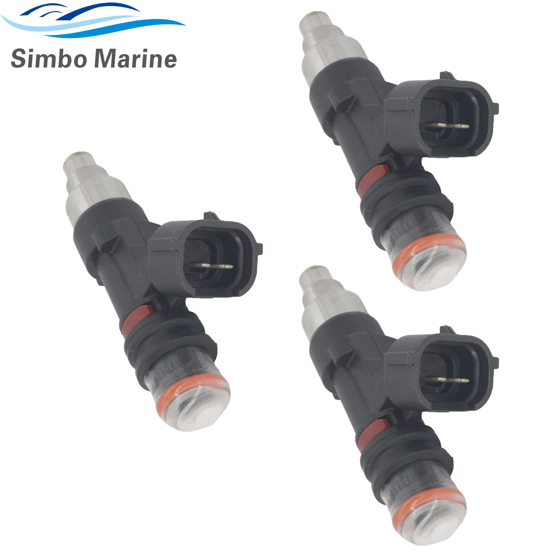 3 Pcs Fuel Injectors Compatible with Suzuki 4 Stroke 2010-2024 DF 40 50 60 HP Marine Outboard Motor 15710-85K00 EAT317