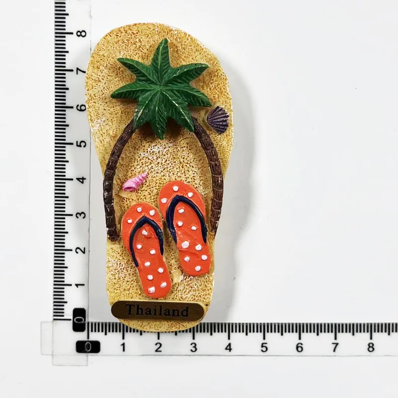 تايلاند فوكيت شاطئ مشهد مغناطيس الثلاجة تذكارية للسفر ثلاثية الأبعاد رسمت باليد الديكور المغناطيسي #6