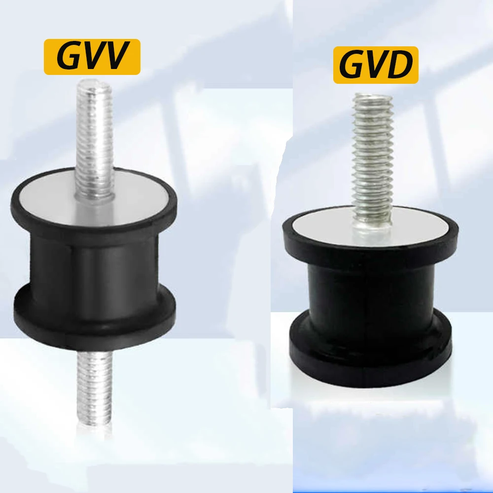 GVV/GVD-Type Shock Absorber M6 M8 Male-Male Thread Rubber Shock Absorber Crash Pad Damper Anti Vibration Isolation Mount 20x15