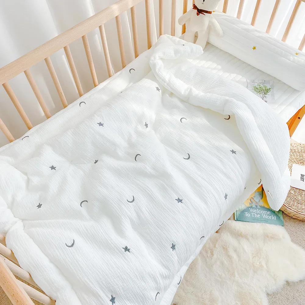 Baby Blanket & Swaddling Newborn Thermal Soft Fleece Blanket Solid Bedding Set Cotton Quilt