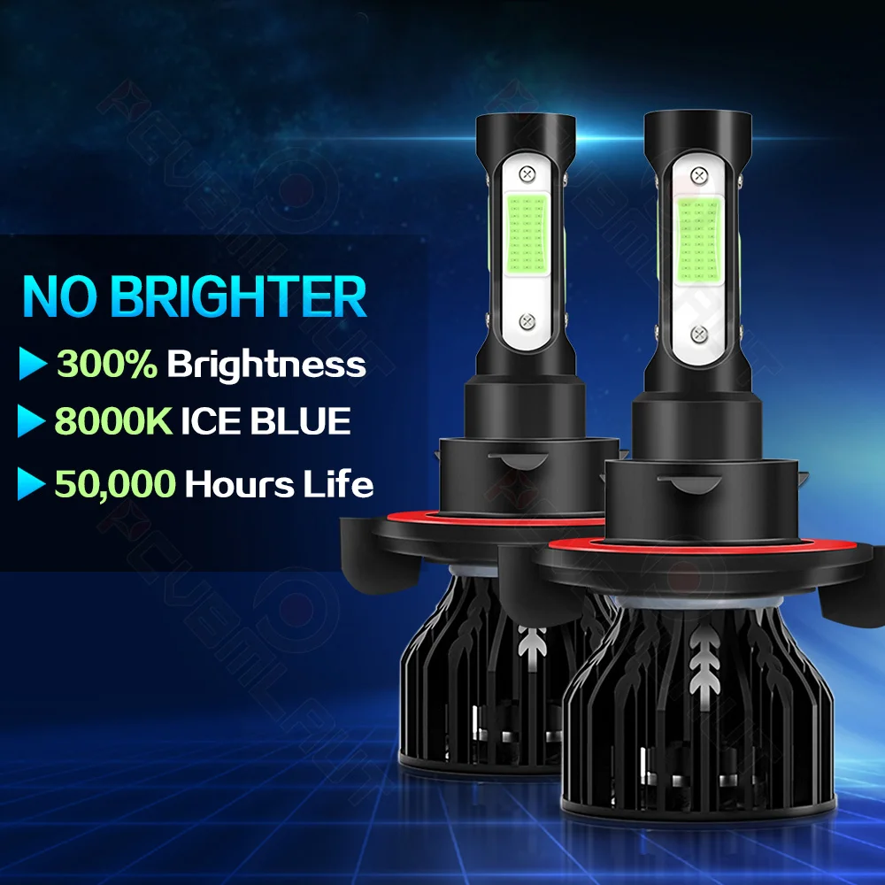 

PCVBMLAUT 2PCS Car lights 9008 Super Bright LED Headlights High Low Beam Fog Light Bulb White 8000K Minisize Car accsesories