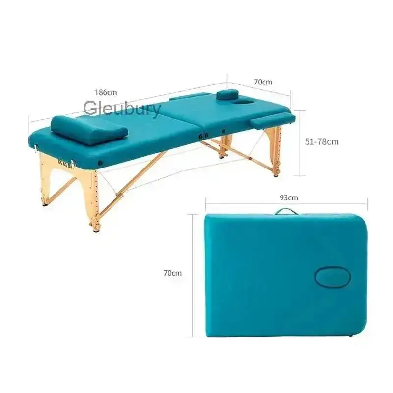 Stretchers Massage Bed Aesthetic Headrest Foldable Portable Massage Table Pillow Facial Bed Eyelash Making Stretcher Salon
