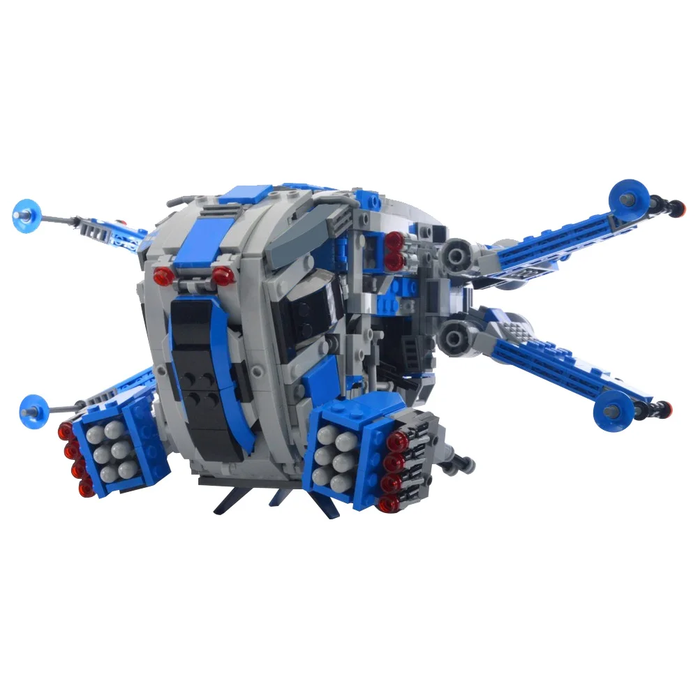 Moc Space War Galactic 501st Legion X-Wing Dropship Bausteine Clone Trooper Transport Bricks Set Raumschiff Modell Spielzeug kit