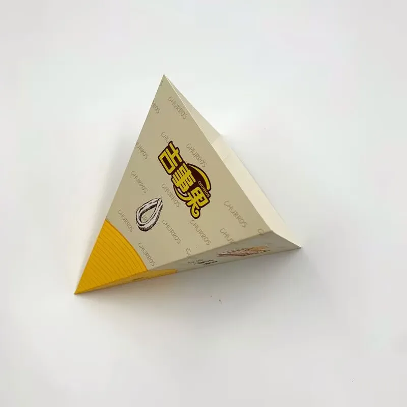 100pcs Spanish Treat Churros Takeaway Boxes Chocolate Baked French Fries Snack Baking Food Packaging Paper Box