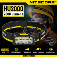 NITECORE HU2000 Headlamp NiteLab UHE flashlight LED 2000 lumens flashlamp light searching High Output Split-type Work Headlamp