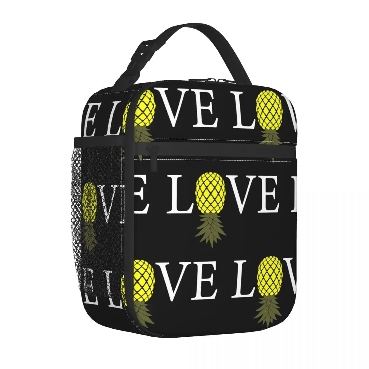 Insulated Lunch Bag Swingers Pineapple I LOVE Pineapple Lunch Box Tote Food Handbag