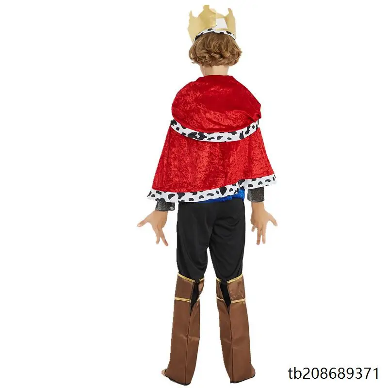 중세 왕자 의상 어린이 할로윈 가면 무도회 공연 코스프레 작은 왕 의상 무대 의상 여성 패션