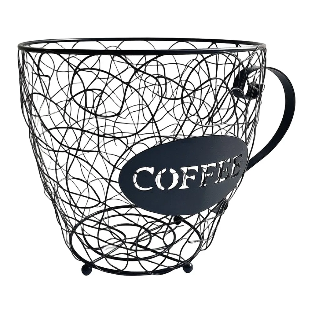 Spacious Iron Coffee Pod Stand with Uniform Wire Design Promoting Air Circulation and Reducing Condensation Risks