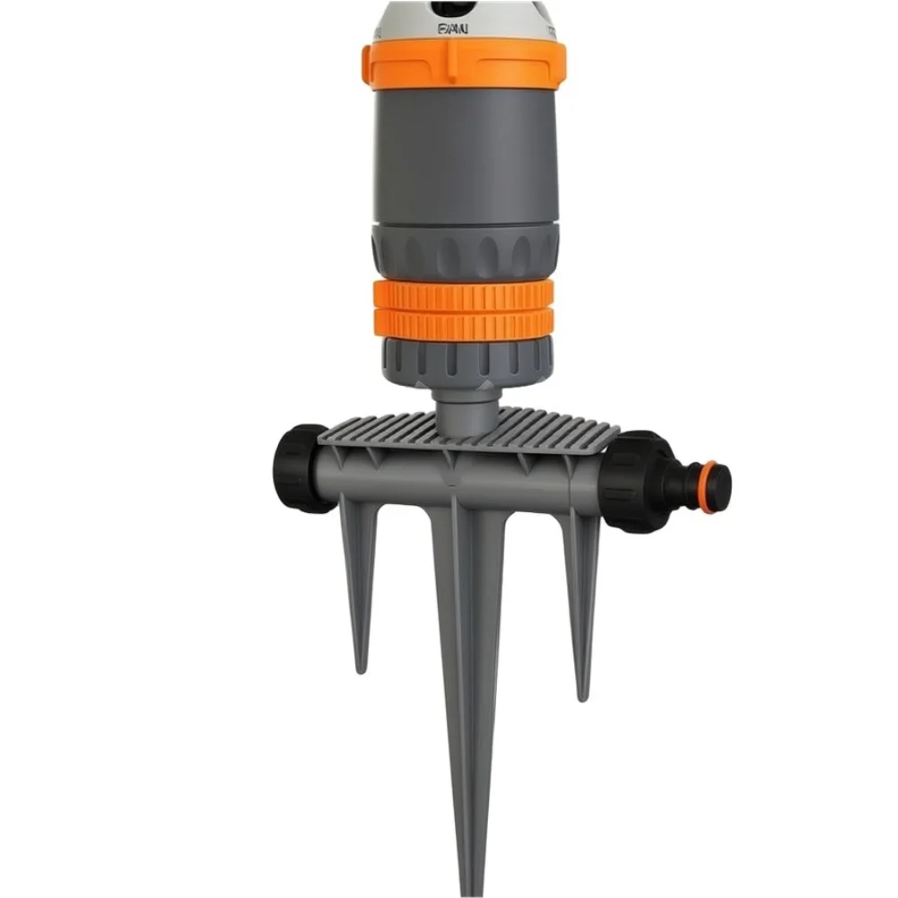Consistent-Flow Gear Sprinkler for Large-Yard Irrigation Featuring 4 Pattern Adjustments and 6 to 10 Meter Spray Range