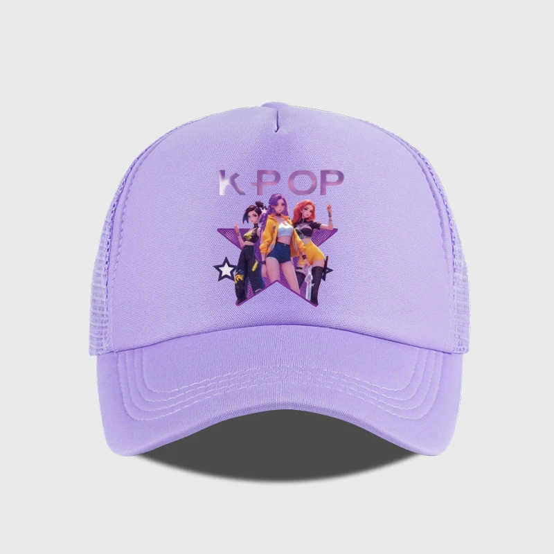 K-POP Girl Group Printed Mesh Cap, Breathable Summer Baseball Cap, Adjustable Unisex Sun Hat, Perfect for K-Pop Fans image 6