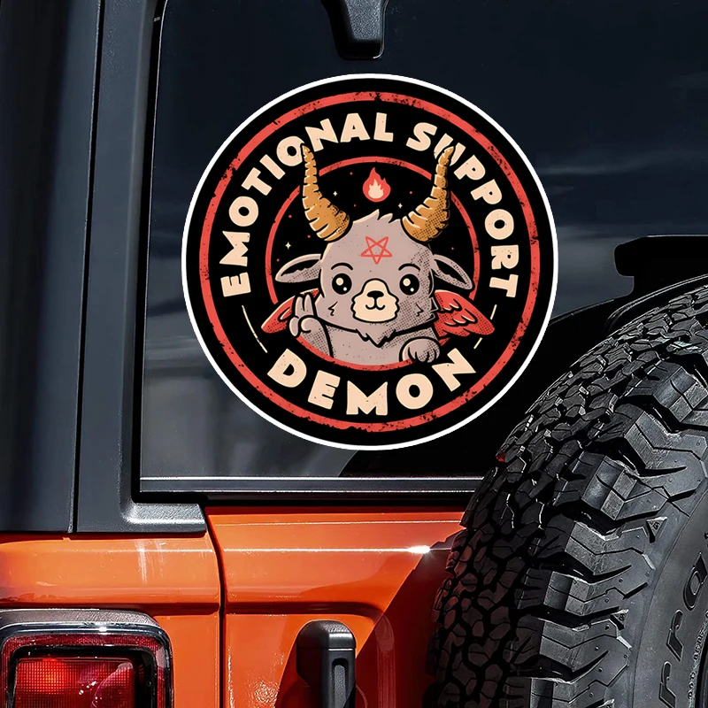 DK63#Emotional Support Demon Car Stickers Waterproof Vinyl Decal For Truck Motorcycle Scooter  Auto Accessories