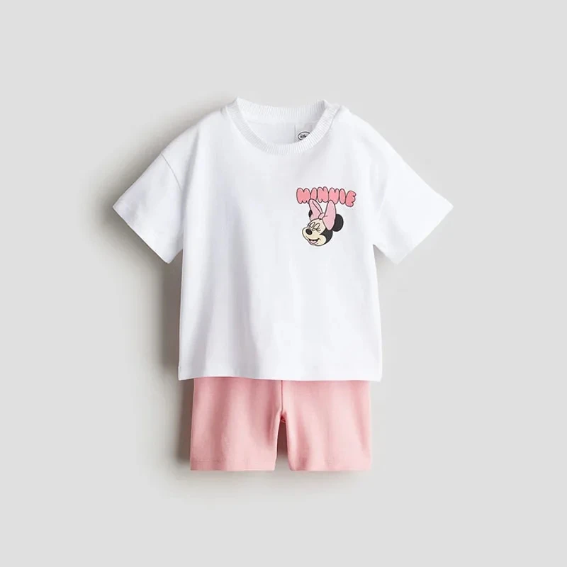 0-4year Girls Clothes Set Kids Clothes Summer Girl T-shirt Shorts Cotton Short Sleeve Children Clothing Toddler Suit