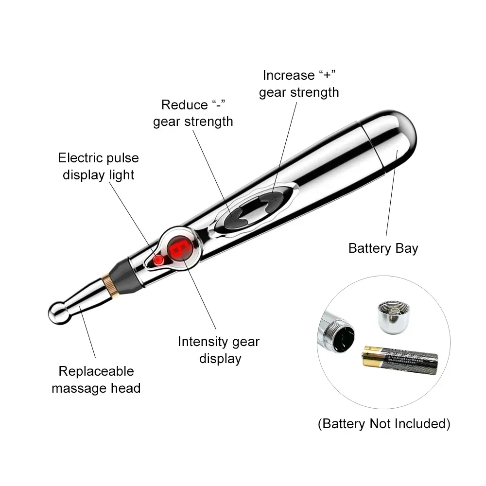 Electronic Acupuncture Pen Body Point Massage Pain Relief Roller Laser Therapy Meridian Energy Massager Head Face Back Neck Foot