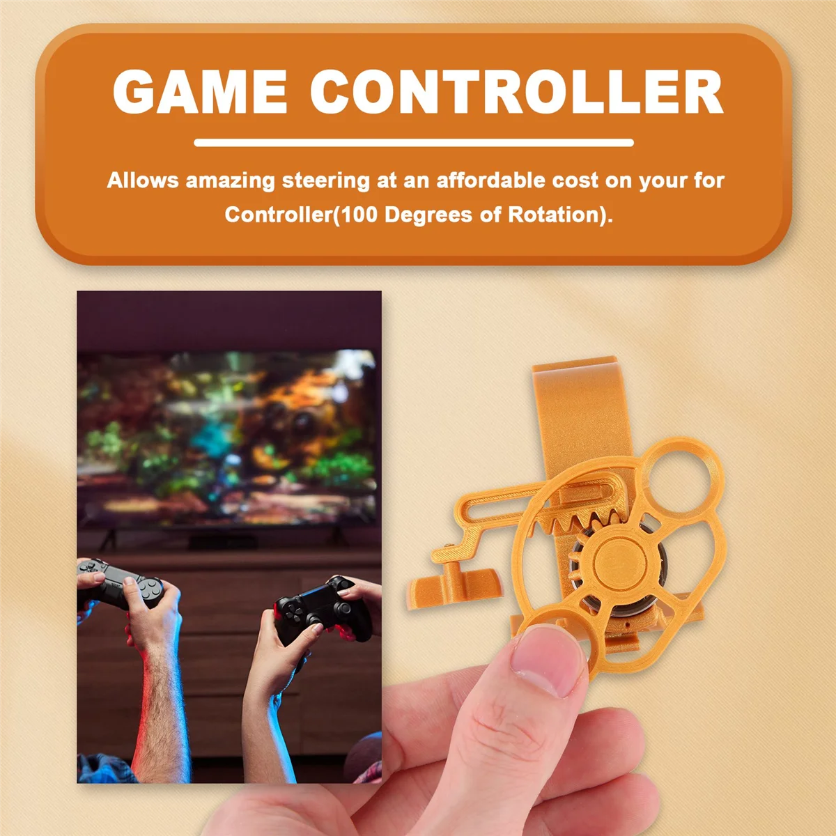 SCLS Gaming Racing Wheel Mini Steering Game Controller für 3D-gedrucktes Zubehör