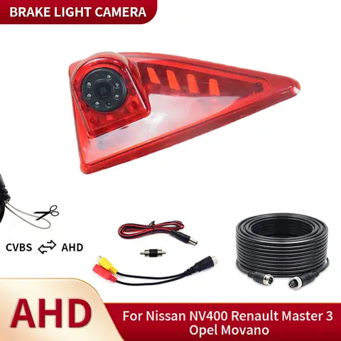 닛산 NV400 Renault Master 3 Opel Movano 방수 백업 카메라 용 AHD 자동차 브레이크 라이트 후면보기 역방향 카메라