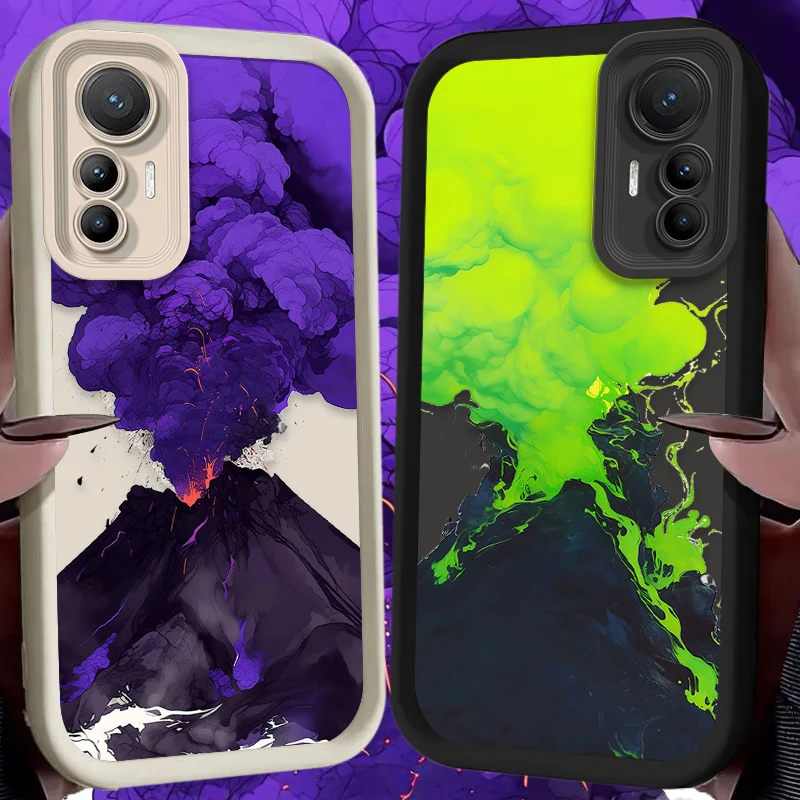 Purple Volcano Eruption Case for Xiaomi POCO X6 X5 X4 GT X3 NFC F3 F4 F5 F6 M5S C65 M6 Pro 4G 13T 12T 11T 13 12 11 Lite 5G NE