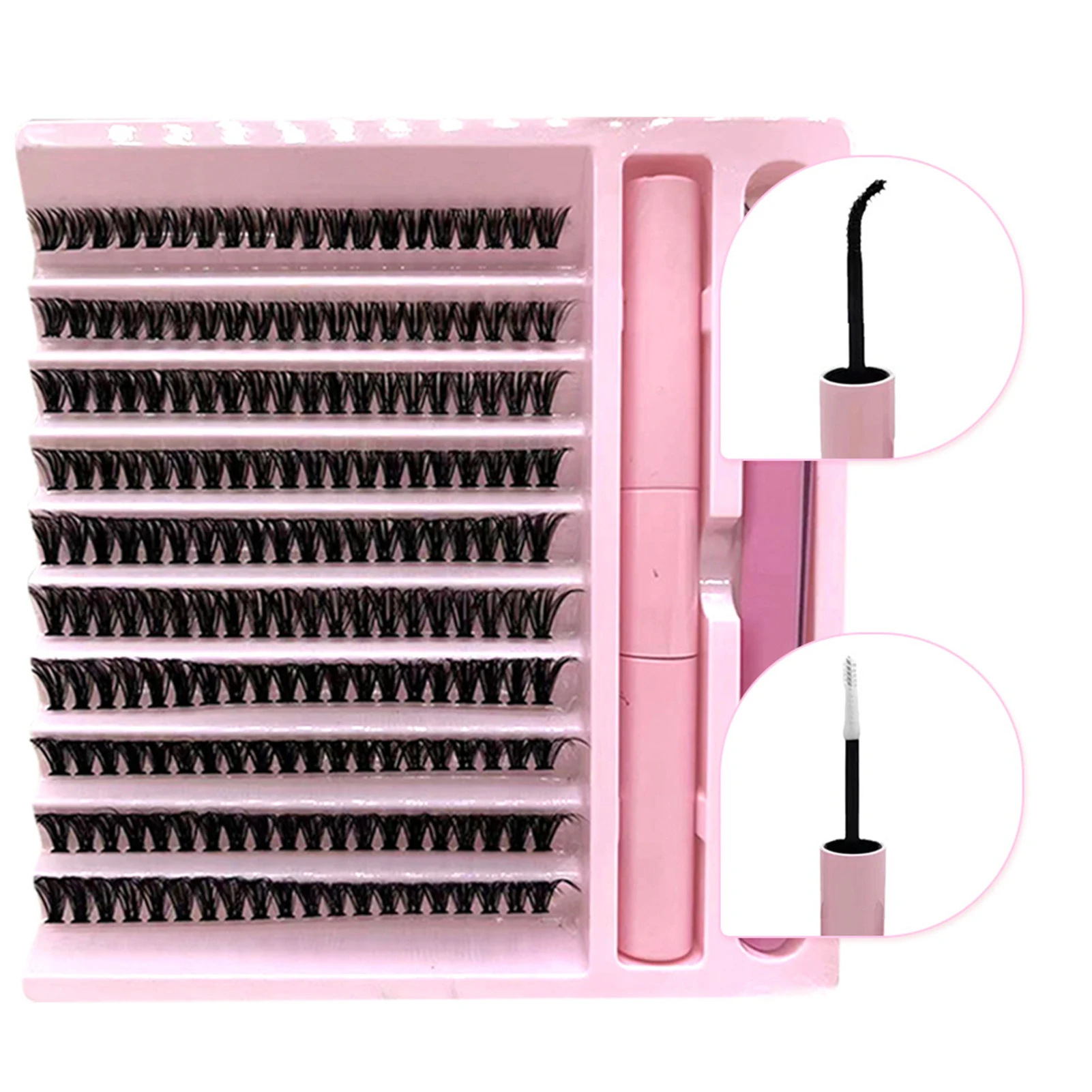 Set di colla e pinzette per extension ciglia naturali 20D 30D 40D fai-da-te con custodia per ciglia volume 1 scatola