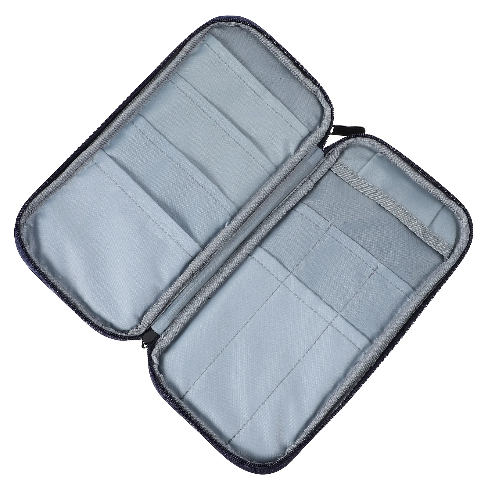 

Knitting Needles Case Dark Blue High Quality Oxford Cloth Organizer Pouch for Crochet Hooks Storage Zipper Bag Portable Craft