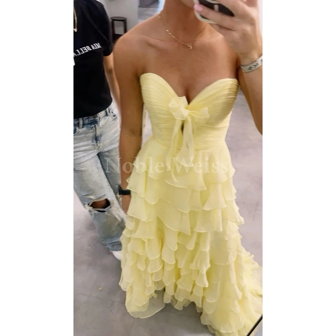 

Sweetheart Chiffon Evening Dress A-LINE Pleat Prom Party Gown Elegant Women Dress Customize