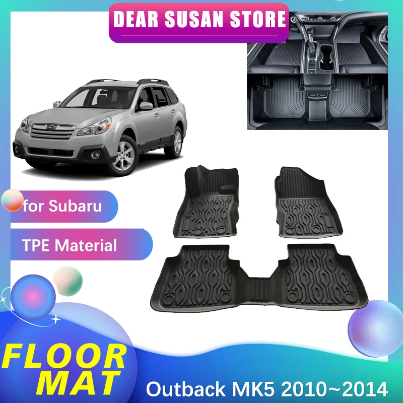 

Car Floor Mat for Subaru Outback MK5 2010~2014 2011 Tray Foot TPE Waterproof Inner Liner Carpet Pad Custom Cover Rug Accessorie