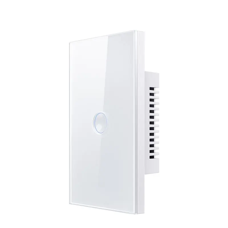 AC88-Zigbee3.0 White Smart Touch Switch 2.5D Concave 110-240V 1 Gang For Seamless Integration For Alexa And Google Home