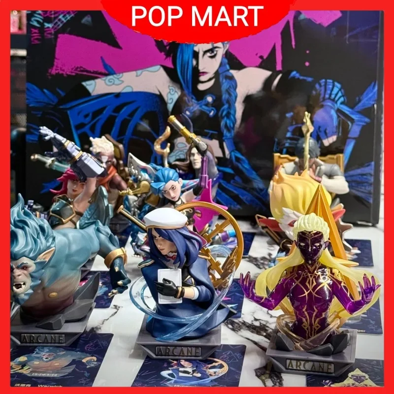 

Genuine Pop Mart League Of Legends Arcane Series Blind Box Toys Kawaii Anime Action Figure Surprise Collectible Xmas Kids Gift