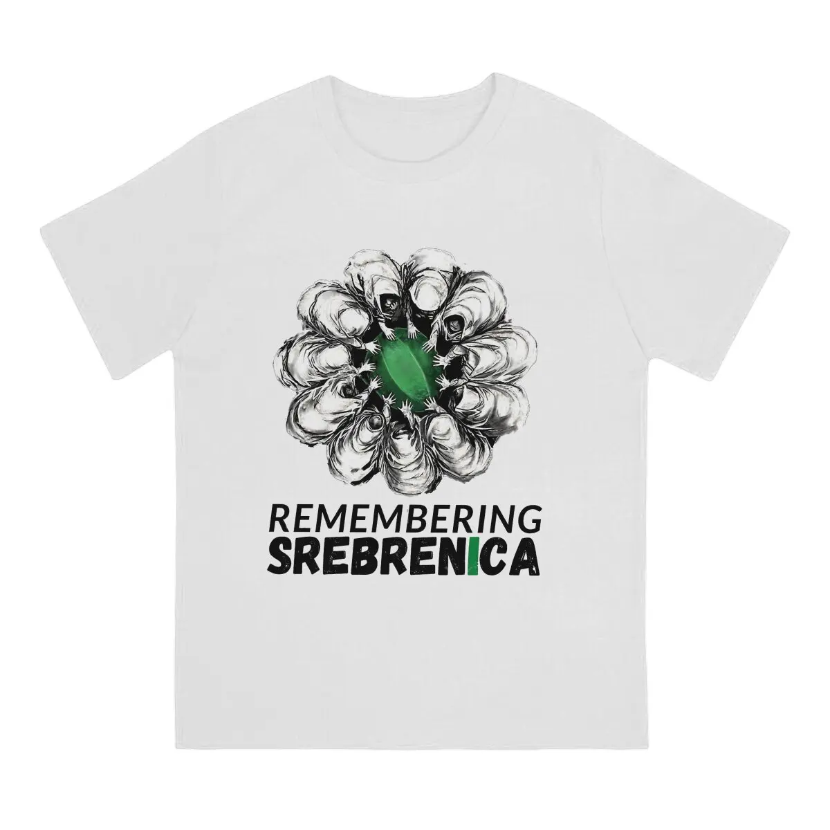 أبدا ننسى Srebrenica رجل التي شيرت المدن والهرسك س الرقبة قصيرة الأكمام النسيج تي شيرت الفكاهة أعلى جودة هدايا عيد الميلاد