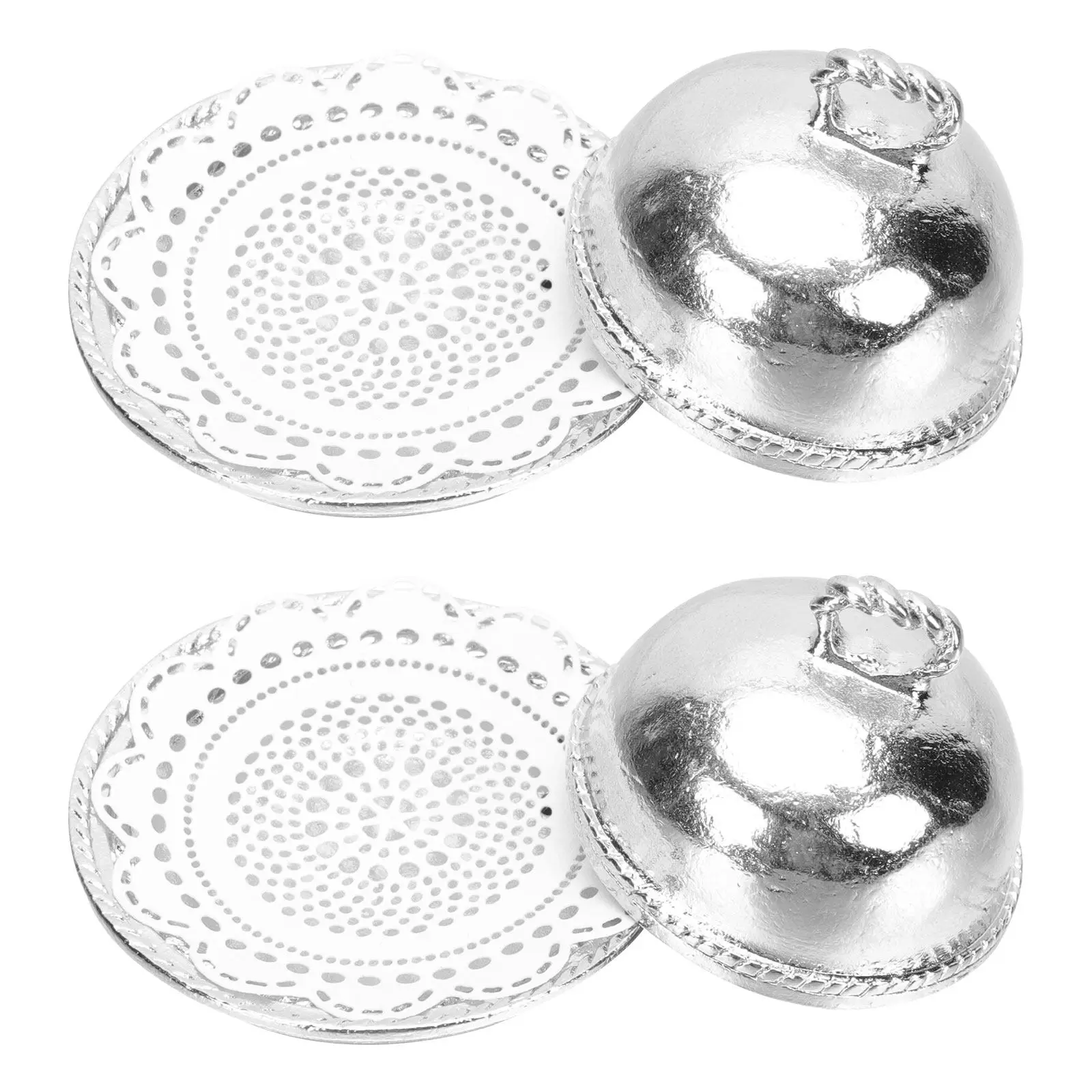 

2Sets Mini European Style Trays for Dollhouse Decoration Realistic Craftsmanship Smooth Edges Safe Kids Adult DIY Mini Kitchen