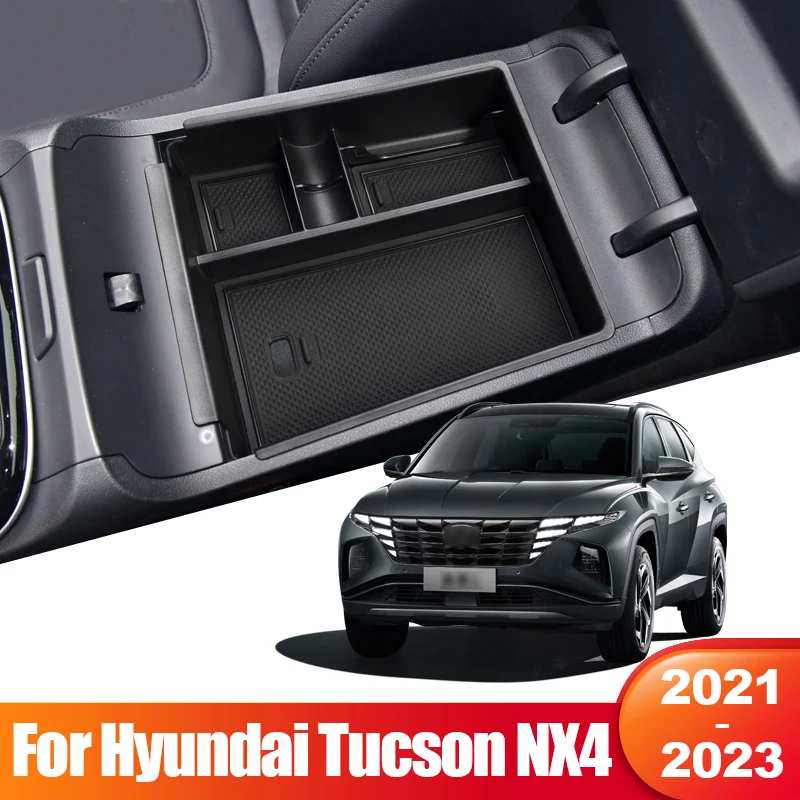 

For Hyundai Tucson NX4 2021 2022 2023 Hybrid N Line Car Central Armrest Box Storage Organizer Container Accessories