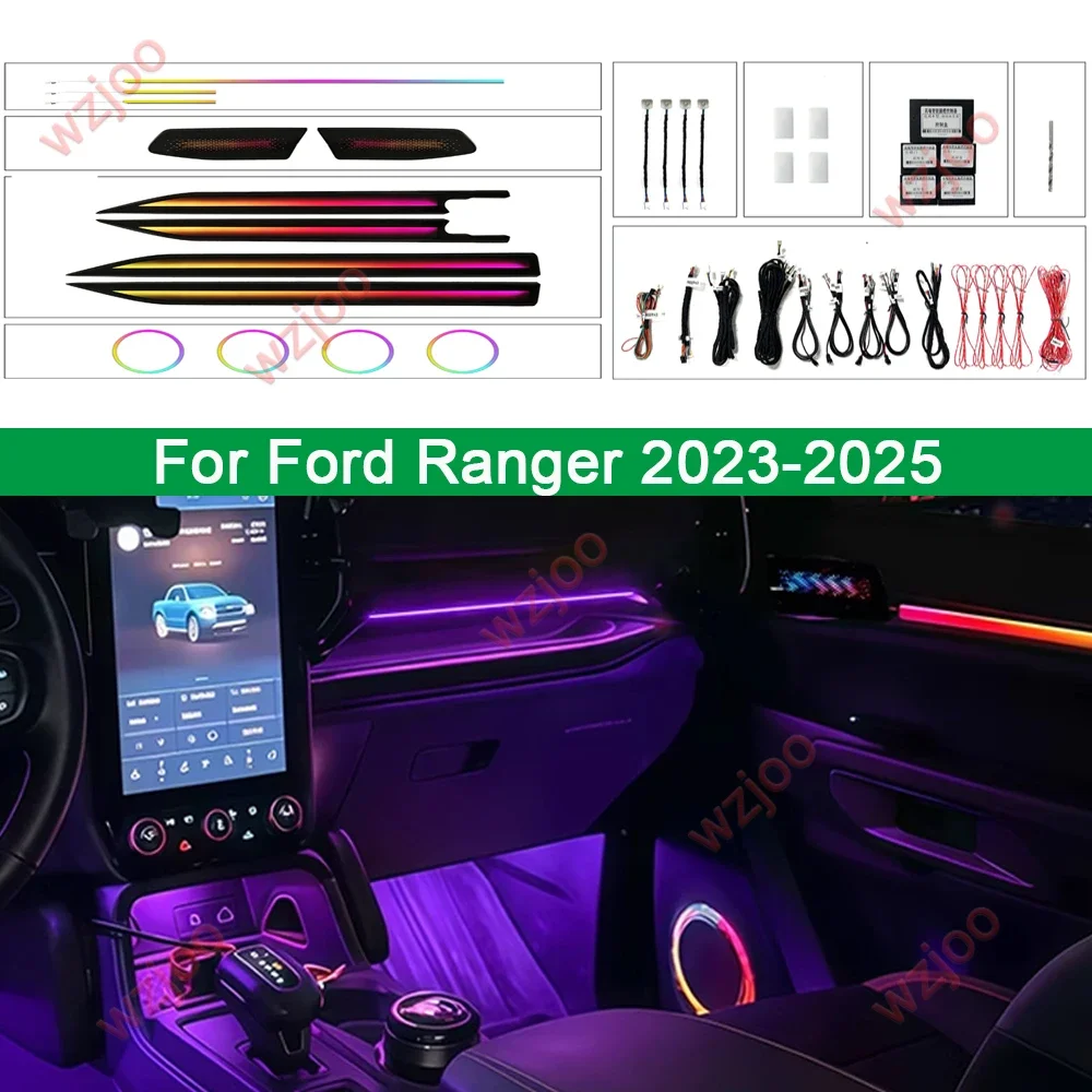 LHD RHD Led Ambient Light Fit for Ford Ranger Edge L Mach-E Mustang, Explorer, Mondeo 2013-2025 RGB symphony Ambient Light