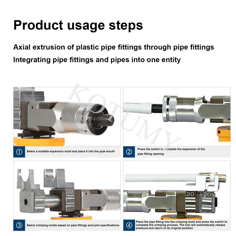 Electric Expansion Device Rchargeable Tube Expander Electric Crimping Tool Electric Dual Purpose Expansion Pipe Crimping Machine