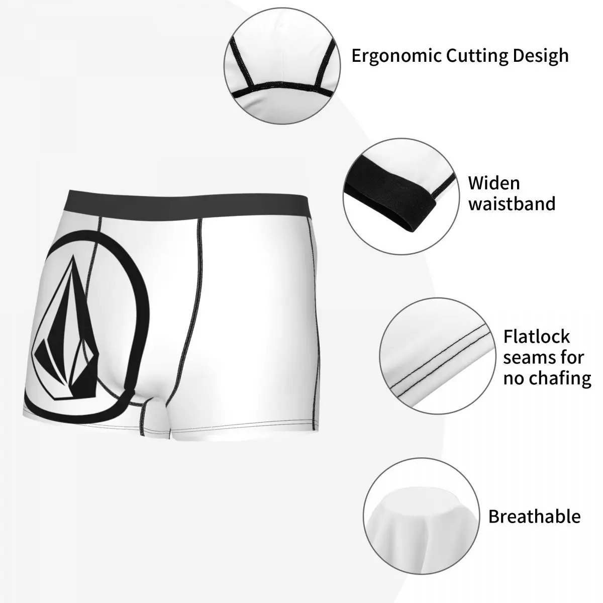 Volcoms Boardsports Boxer Shorts For Homme 3D Printed Underwear mutandine slip mutande morbide