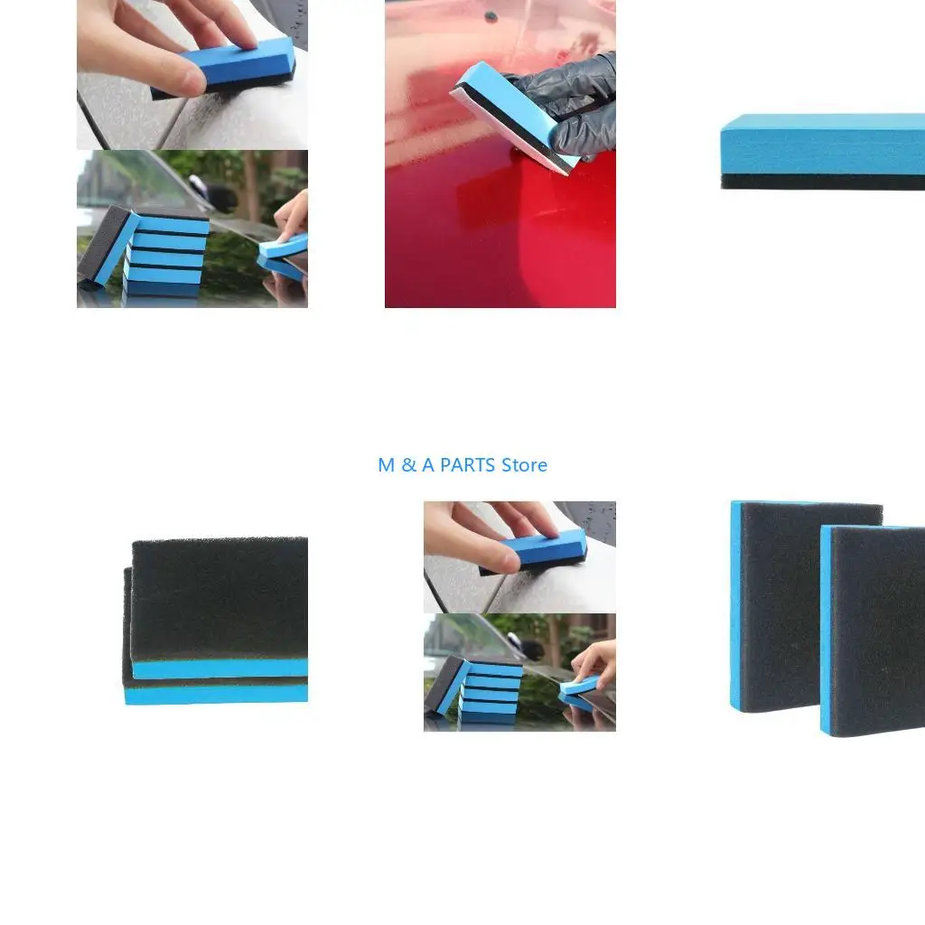 U1JF Crystal Plating Sponge Block Auto Detailing Accessories Car Ceramic Coating Applicator Sponge Vehicle Waxing Pad Sponges