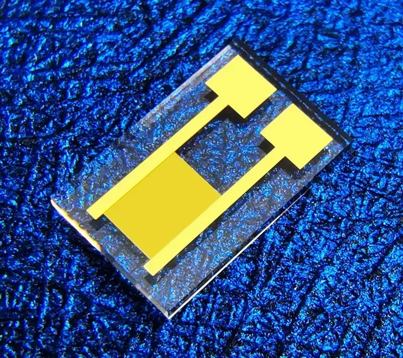 Electrodo interdigital transparente de 10 micrones/chip sensor bioelectroquímico de gas MEMS de vidrio de cuarzo (5 piezas)